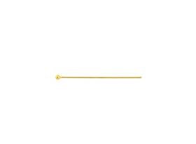 vermeil 25mm 1.5mm ball headpin