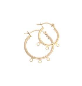 Vermeil Hoop Earring With Three Loops