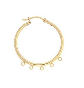 vermeil 30mm hoop earring with five loops