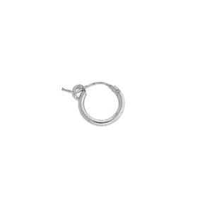 sterling silver 12mm hollow flex hoop earring