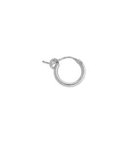 ss 12mm hollow flex hoop earring