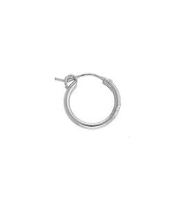 sterling silver 15mm hollow flex hoop earring