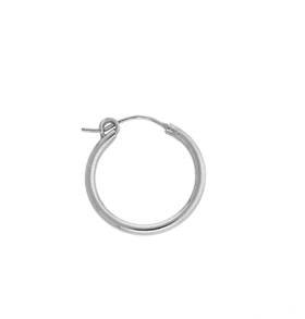 sterling silver 20mm hollow flex hoop earring