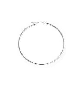 sterling silver 30mm hollow flex hoop earring