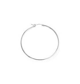 sterling silver 30mm hollow flex hoop earring