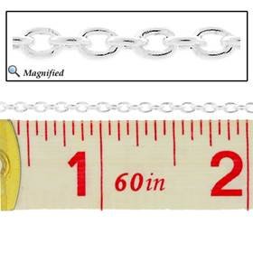 ss 1.2mm oval cable chain