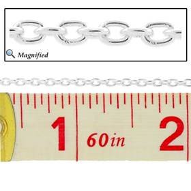 ss 1.4mm oval cable chain