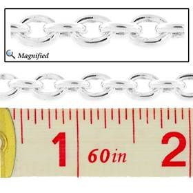 ss 4.5mm oval cable chain