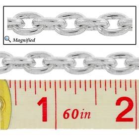 sterling silver 9.4mm oval cable chain