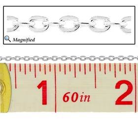ss 1.0mm flat oval cable chain