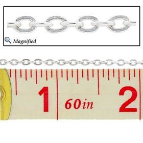 ss 1.2mm flat oval cable chain