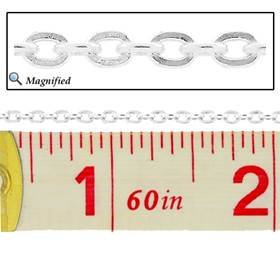 ss 1.8mm flat oval cable chain
