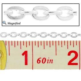 ss 2.2mm flat oval cable chain