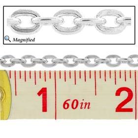 ss 3.0mm flat oval cable chain