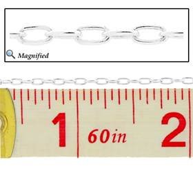 ss 1.5mm elongated cable chain