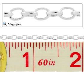 ss 1.8mm oval rolo cable chain