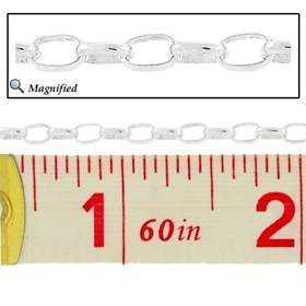 ss 2.3mm oval rolo cable chain