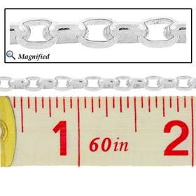 ss 2.7mm oval rolo cable chain