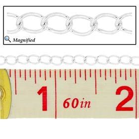 ss 2.6mm open curb chain