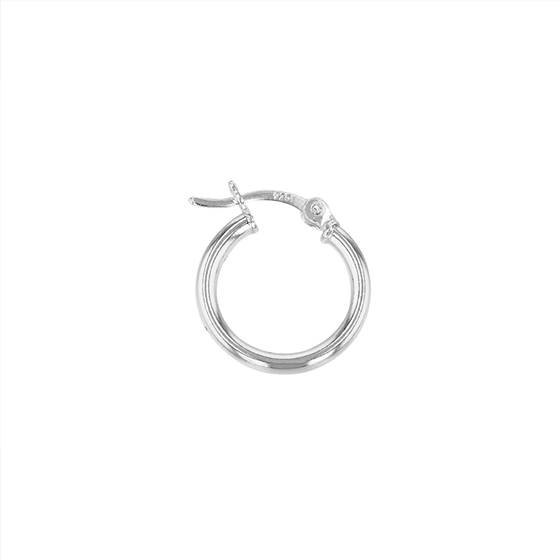 sterling silver 10mm hollow click hoop earring