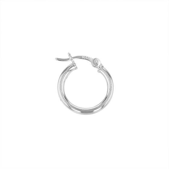 sterling silver 12mm hollow click hoop earring