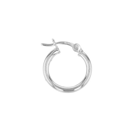 sterling silver 15mm hollow click hoop earring