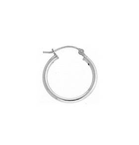 sterling silver 20mm hollow click hoop earring