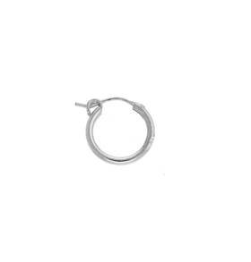 sterling silver 14mm hollow flex hoop earring