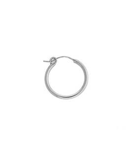 sterling silver 16mm hollow flex hoop earring