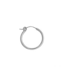 sterling silver 18mm hollow flex hoop earring