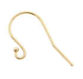 14ky 1.3mm ball tip earwire earring