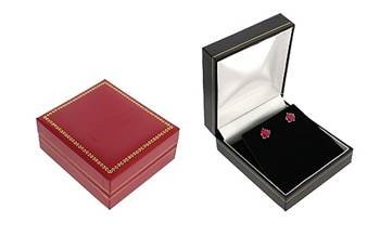 CLASSIC LEATHERETTE EARRING PENDANT BOX 17746-BX