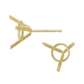 14K 3 PRONG TAPERED EARRING 17834-14K