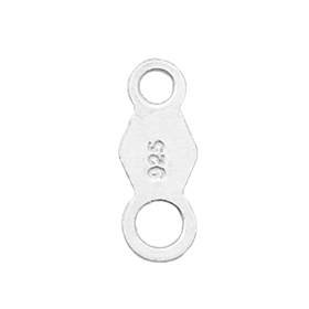 sterling silver 2.8x7.7mm closed chain tag with 925 quality stamp