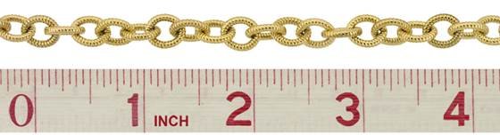 gold filled 8.0mm chain width twisted oval cable chain