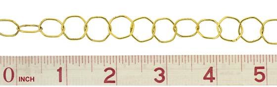 vermeil hexagon cable chain