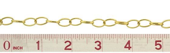 vermeil oval cable chain