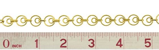 vermeil inner circle and short cable chain