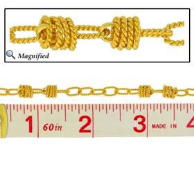 vermeil knurl long and barrel cable chain