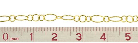 vermeil knurl oval short and long cable chain