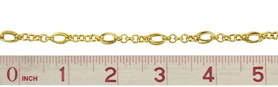 vermeil long and short fancy cable chain