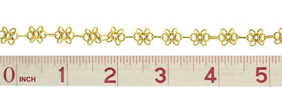 vermeil flower cable chain