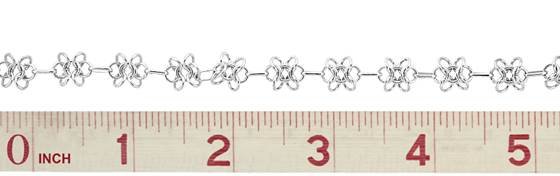 sterling silver flower cable chain