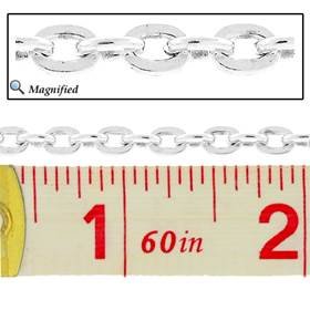 ss 3.5mm flat oval cable chain