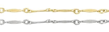 14K Gold Chain 1.40mm Width Bar Chains