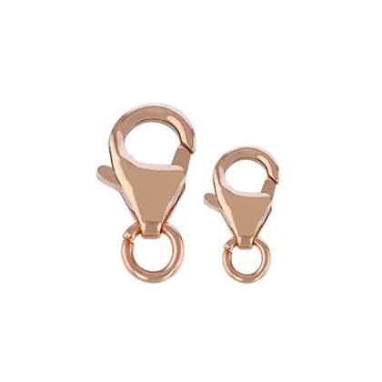 Rose Gold Filled Oval Trigger Clasp With Open Ring