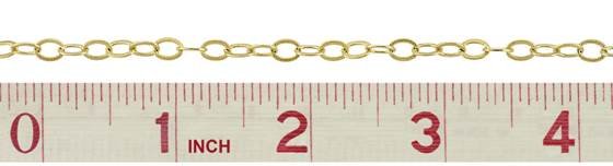 gold filled flat hammer oval cable chain