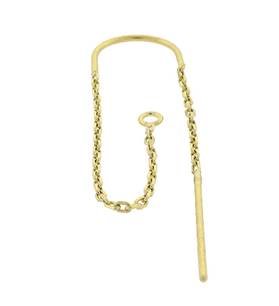 14ky u-threader cable chain earwire earring