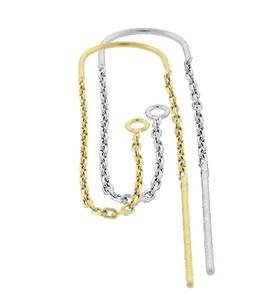 14K Threader Cable Chain Earwire Earring (B)