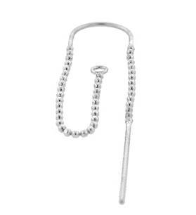 ss u-threader bead chain earwire earring